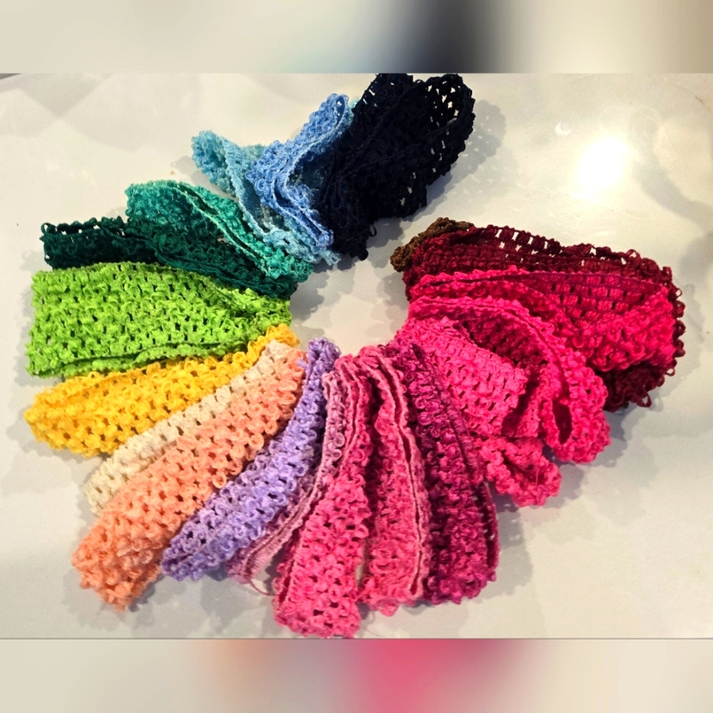 Baby Colorful Crochet Headbands Set (25)